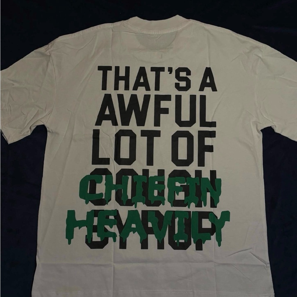 Graphic White and Green Tee
